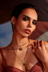 Tanya Tuli Adorns MEDALLION MONOGRAM LOCK PENDANT