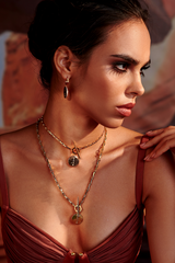 Tanya Tuli Adorns MEDALLION MONOGRAM LOCK PENDANT