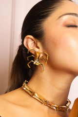 SPIDER RECTANGULAR EARRINGS