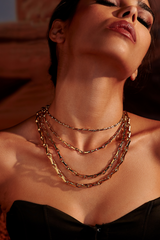 DOUBLE LAYERED CHLOE LINK NECKLACE