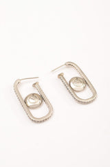 Meher Taluja Adorns KINETIC MEDALLION RECTANGULAR HOOPS