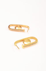 Meher Taluja Adorns KINETIC MEDALLION RECTANGULAR HOOPS