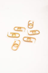 Meher Taluja Adorns KINETIC MEDALLION RECTANGULAR HOOPS
