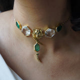 Arqa lion hexagon choker