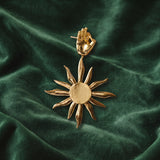 Arqa hand motif hanging earrings