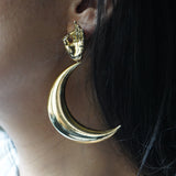 Arqa hand motif hanging earrings