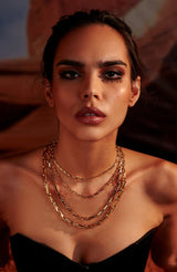 DOUBLE LAYERED CHLOE LINK NECKLACE
