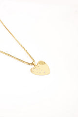 LUNA HEART SHAPED PADLOCK NECKLACE
