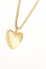 LUNA HEART SHAPED PADLOCK NECKLACE