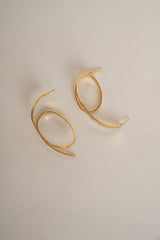 WAVE MEDALLION HOOPS
